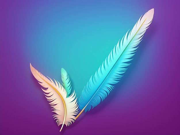 Photo arrière-plan de couleur esthétique à la plume
