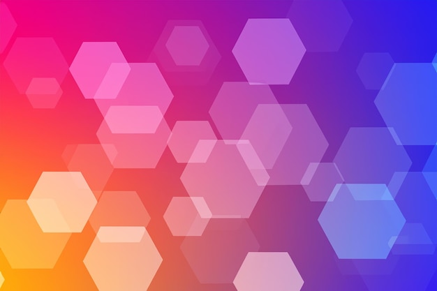 Arrière-plan de couleur hexagonal