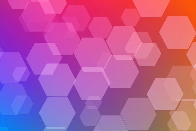 Arrière-plan de couleur hexagonal