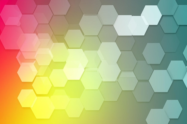 Arrière-plan de couleur hexagonal