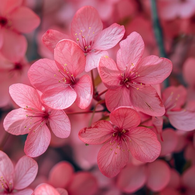 Arrière-plan de couleurs vives avec des fleurs roses