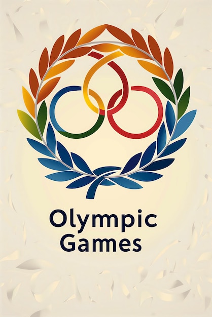Photo arrière-plan de la couronne de laurier symbole des jeux olympiques