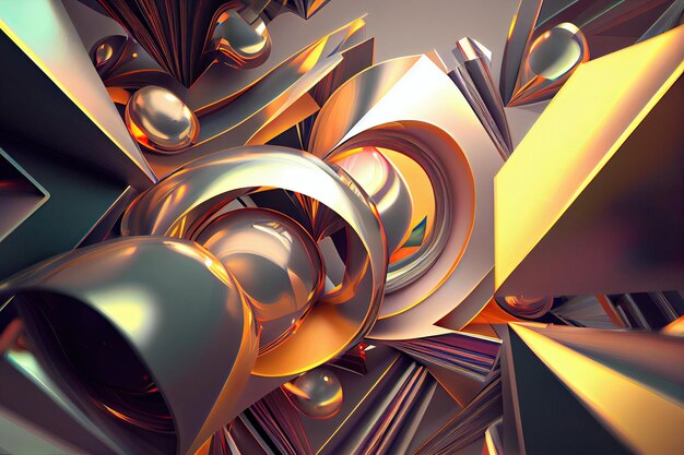 Arrière-plan en cristal multicolore élégant illustration 3D rendu 3D Texture sans couture de l'abstrait