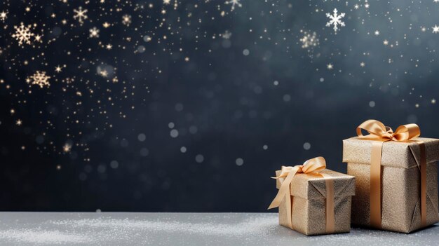 Arrière-plan de la décoration des cadeaux de Noël