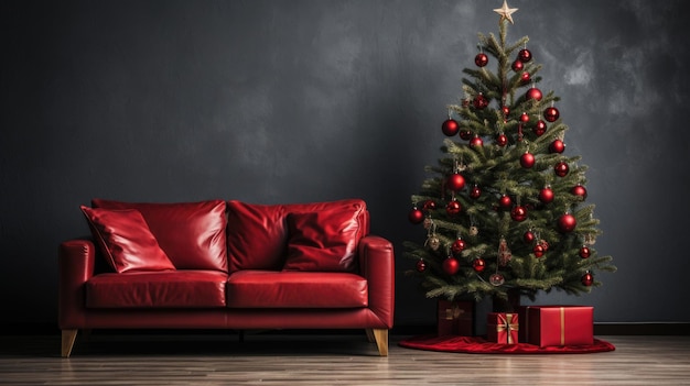 Arrière-plan décoré de l'arbre de Noël Joyeux Noël et bonne année