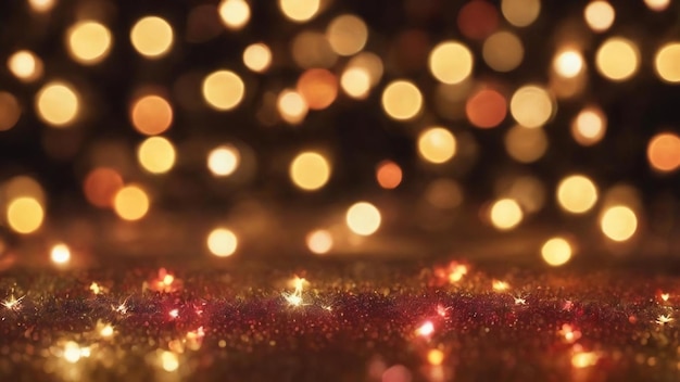 Photo l'arrière-plan du bokeh de noël les lumières de noël sont floues