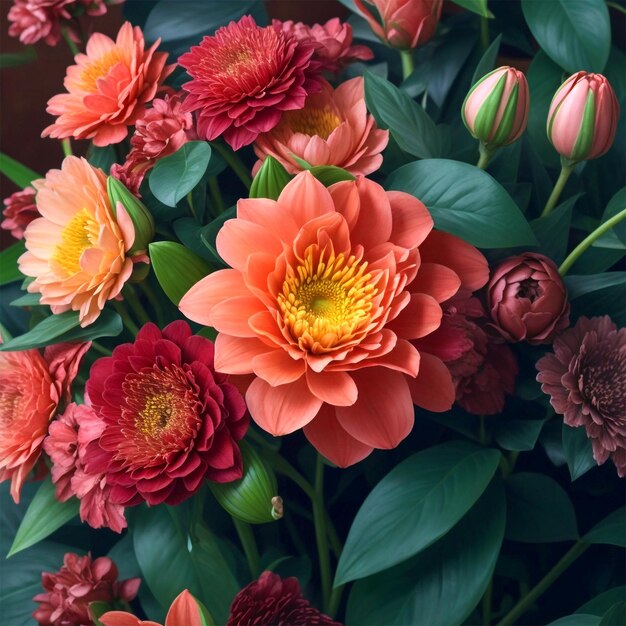 Arrière-plan du bouquet de fleurs de la nature