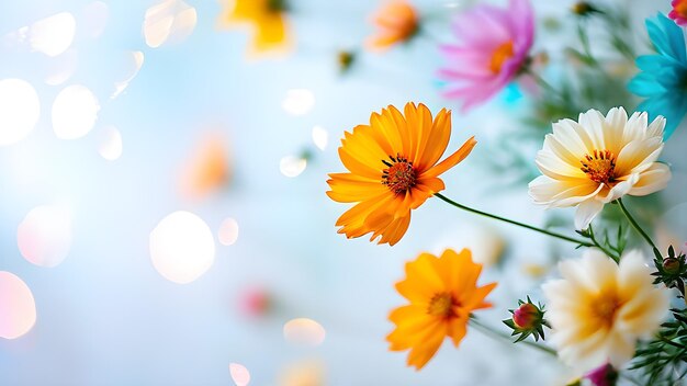 Photo arrière-plan du bouquet de fleurs des saisons