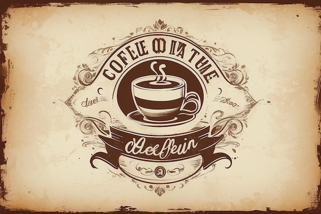 arrière-plan du café vintage