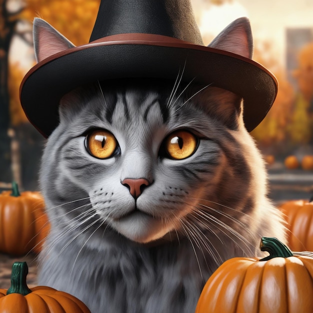 Arrière-plan du chat d'Halloween