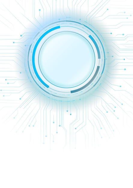 Arrière-plan du circuit circulaire numérique png technologie futuriste