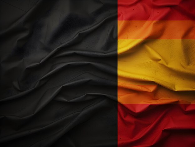 Photo arrière-plan du drapeau national de l'allemagne tisser le drapeau en tissu de soie arrière-plan de l'allemagne