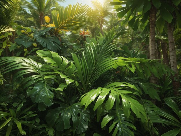 Arrière-plan du feuillage tropical