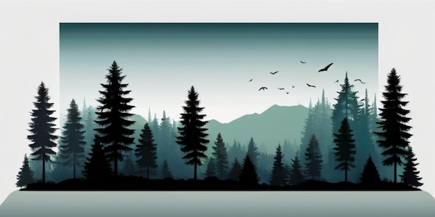 Photo arrière-plan du gradient forestier