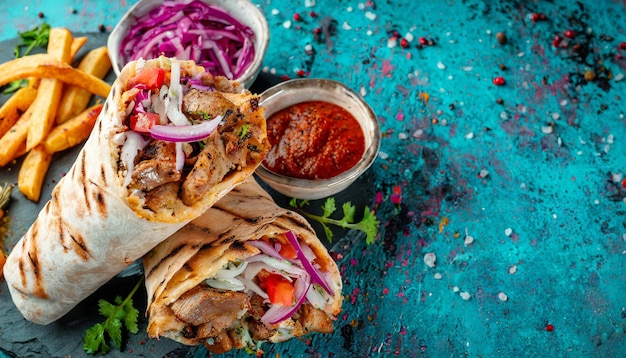 Arrière-plan du gyroscope de Shawarma Turc traditionnel