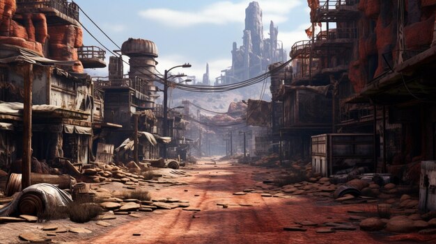 Arrière-plan du jeu PostApocalyptic Wastelands