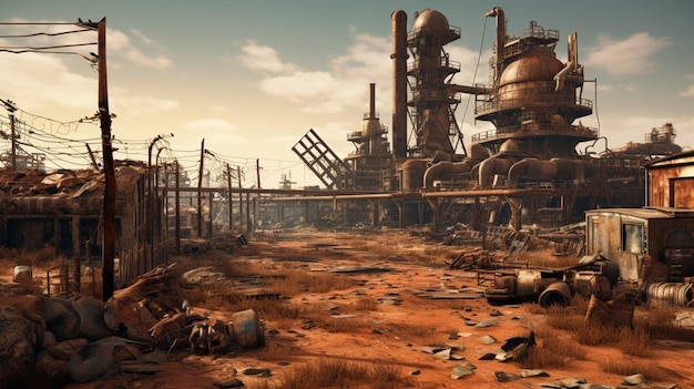 Photo arrière-plan du jeu postapocalyptic wastelands
