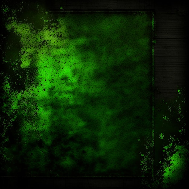 Arrière-plan du mur du studio à la texture abstraite du béton noir et vert grunge vintage