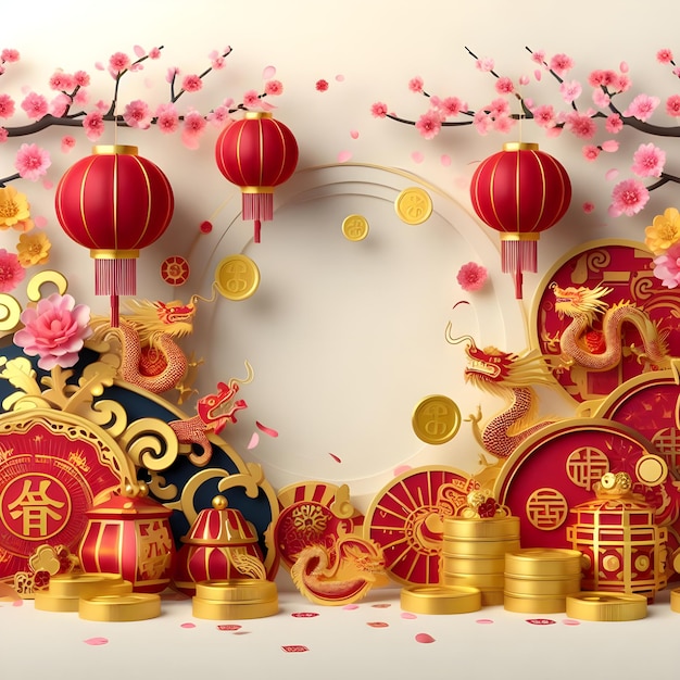 Arrière-plan du Nouvel An chinois