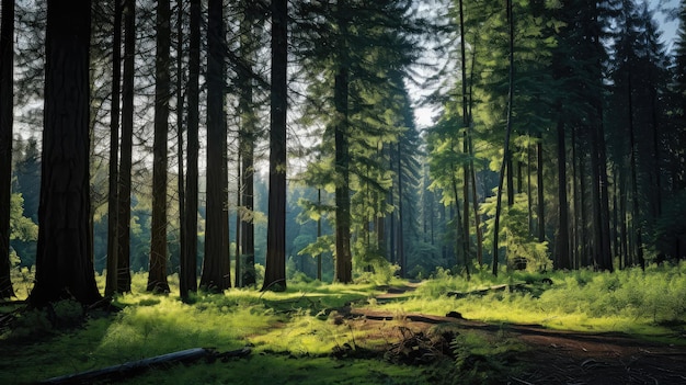 Arrière-plan du paysage des arbres à feuillage