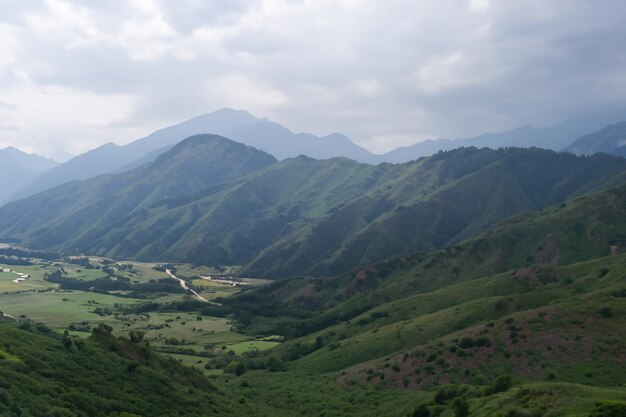 Photo arrière-plan du paysage de montagne