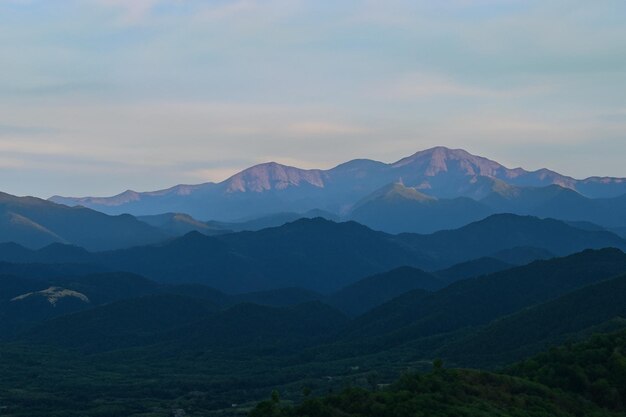 Photo arrière-plan du paysage de montagne