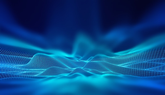 Arrière-plan du réseau technologique futur abstrait