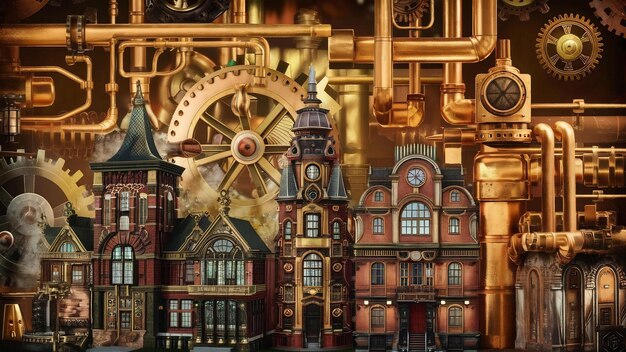 Arrière-plan du steampunk vintage