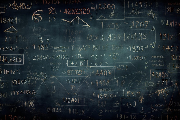 Photo arrière-plan du tableau de mathématiques