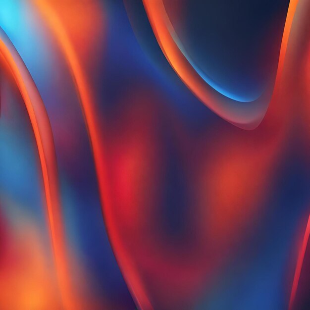 Arrière-plan dynamique abstrait gradient de bleu orange et rouge avec des taches floues