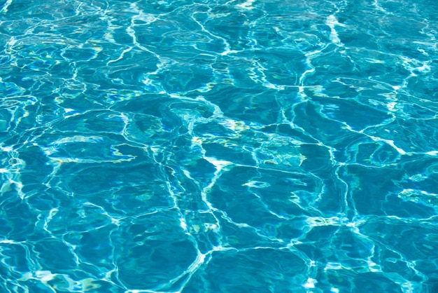 Arrière-plan de l'eau de la piscine vague bleue abstraite ou ondulée arrière-fond de la texture de l' eau