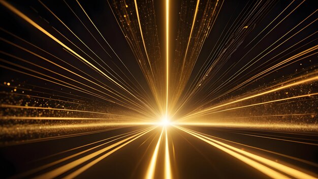 Photo arrière-plan d'éclatement de lumière abstrait avec des étoiles de rayons radiants et une illustration de mouvement d'énergie