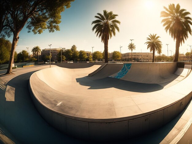 Arrière-plan de l'environnement du skatepark