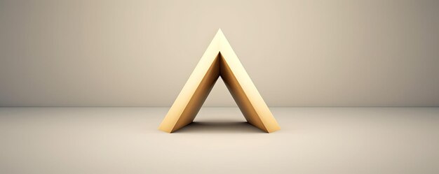 Photo arrière-plan épuré et minimaliste avec un triangle centré transmettant un panorama de simplicité