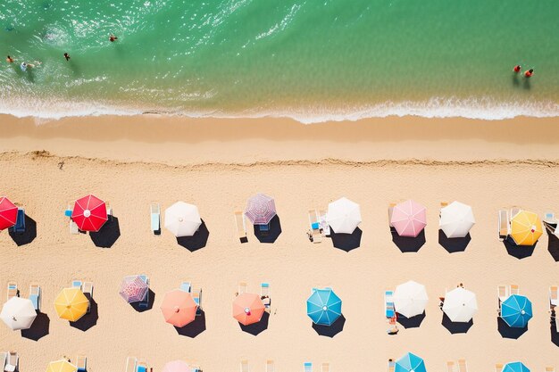 Arrière-plan d'été avec vue sur la plage