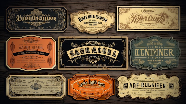 Photo arrière-plan de l'étiquette vintage