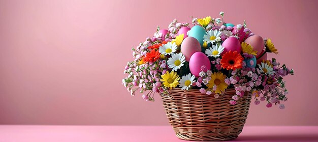 Arrière-plan festif de Pâques papier peint de Pâque généré par l'IA