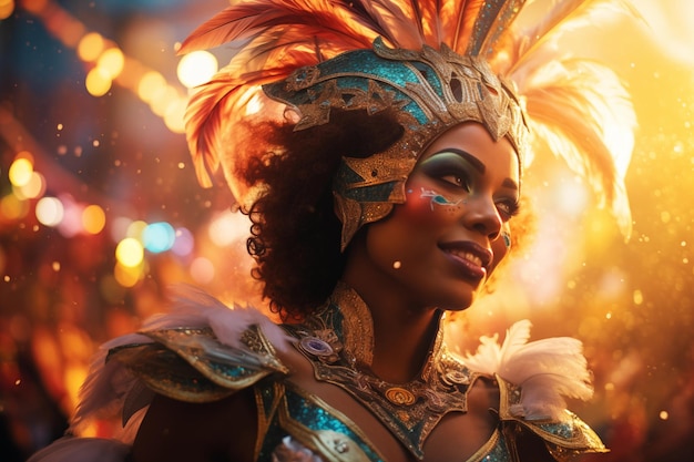 Arrière-plan de la fête du carnaval Brésil Carnaval vénitien Mardi Gras costumes et masques