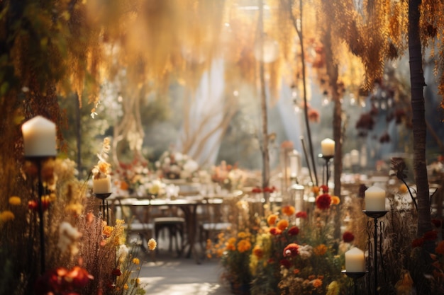 Arrière-plan de la fête du jardin d'automne