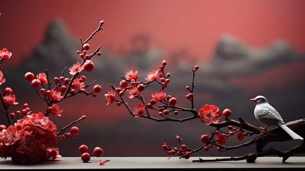 Arrière-plan de la fête rouge traditionnelle chinoise