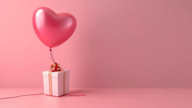 Arrière-plan de la fête de la Saint-Valentin 3d avec espace de copie pour le texte Espace vide