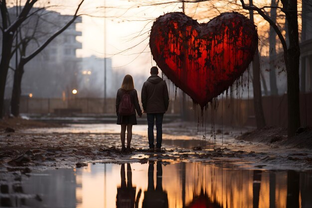 Photo arrière-plan de la fête de la saint-valentin arrière-plan des médias sociaux pour le vday