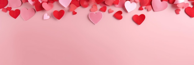 Arrière-plan de la fête de la Saint-Valentin avec des boîtes à cadeaux et des cœurs rouges sur fond blanc vue supérieure