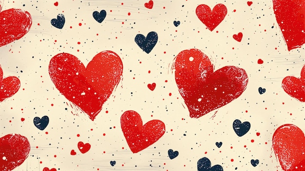 Photo arrière-plan de la fête de la saint-valentin avec des cœurs rouges