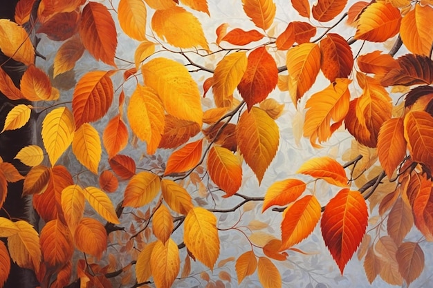 Photo arrière-plan des feuilles d'automne arrière-plan coloré des feuilles de l'automne