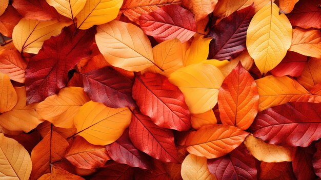 Photo arrière-plan des feuilles colorées de l'automne