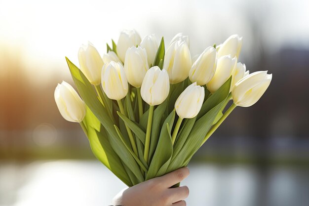 Arrière-plan de la fleur de tulipes