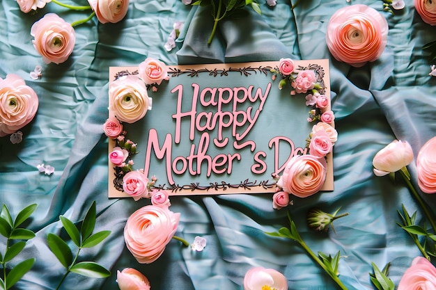Photo arrière-plan floral fleurs féminines couleurs pastel carte postale du jour de la mère