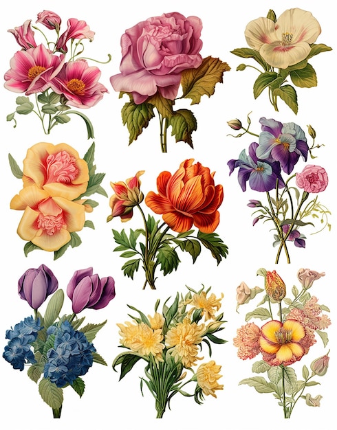 Arrière-plan floral à motifs esthétiques