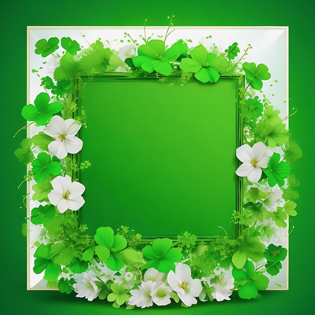 Arrière-plan floral réaliste du jour de Saint-Patrick